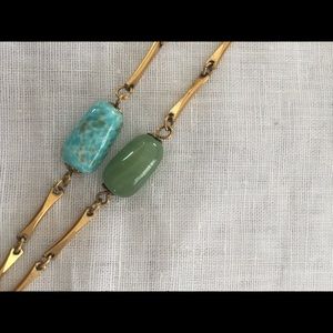 👒Gold tone and agate lanyard🌷